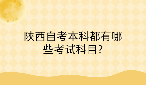 陜西自考本科考試科目